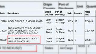 Un prototip al tabletei Google Nexus 8 apare Într-o serie de documente de livrare cu destinația India