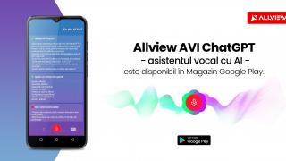 Allview AVI ChatGPT este disponibil de astăzi pentru toate terminalele Android! Asistentul vocal în limba română ajunge pe telefonul tău