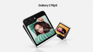 Primul poster oficial cu Galaxy Z Flip 5 e aici! Noul pliabil de la Samsung are display extern generos în stil „dosar cu șină”