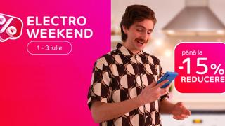 O nouă rundă din campania „Electro Weekend” a început la eMAG și ne aduce smart TV-uri, laptopuri, electrocasnice mari și mici cu extra-discount