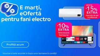 eMAG revine cu extra reduceri pentru cele mai căutate electronice ale momentului: aparate AC, aspiratoare robot, televizoare și produse audio