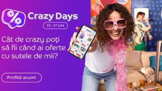 Crazy Days a revenit la eMAG (25-27 iulie): Laptop de gaming la 2599 lei, oferte speciale la smartphone-uri, gadget-uri, electrocasnice și alte mii de produse