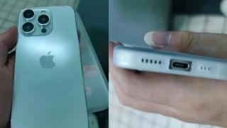 O machetă de iPhone 15 Pro cu port USB-C apare online pe o nuanţă arătoasă