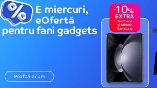 eMAG face cinste astăzi cu 10% extra reducere la telefoane și tablete Samsung, cu ofertă tentantă pentru Galaxy S23 Ultra