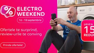 Electro Weekend a revenit la eMAG în perioada 16-18 septembrie! Laptopuri, electrocasnice mari și mici, telefoane ASUS și smartwatch-uri Amazfit cu discount