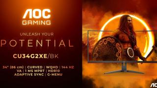 AGON by AOC lansează două monitoare ultrawide pentru gaming avansat: CU34G2XEBK și CU34G2XPBK