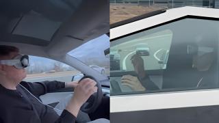 Cu Apple Vision Pro la volanul unui Tesla cu Autopilot activ; Combinație periculoasă, sau fereastră în viitor?
