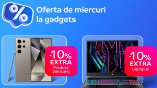 Oferta de miercuri la gadgets pe eMAG: telefoane Samsung, laptop-uri și PC-uri cu extra reducere de până la 20%