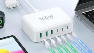 E LUNI e AMAZON: Încărcătorul TEMINICE are multiple porturi USB, o putere de 165W și îți încarcă telefonul, tableta, chiar și laptopul
