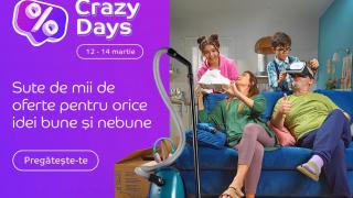 Încep Crazy Days de martie la eMAG: laptop Core i7 sub 2700 lei, Adidas sub 200 lei