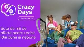 eMAG Crazy Days revine în perioada 26-28 martie cu mii de oferte bune! Ce produse pui în lista de favorite?