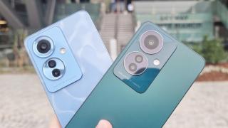 OPPO Reno11 F 5G - Design cu accent pe culori speciale și gradient, construcție robustă