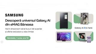 Samsung Galaxy S24 Ultra la 4999 lei, TV Samsung 4K la 999 lei și multe alte mega reduceri doar pe 1 iunie în eMAG Băneasa