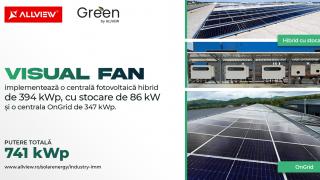 Allview Solar Energy a finalizat cu succes două centre fotovoltaice, într-un termen foarte scurt, totalizând o putere de 741 kWp