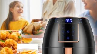 Pe Cafago găsești astăzi friteuză cu aer cald și capacitate de 5.5 litri la doar 51 de euro (250 lei) + livrare în 3-5 zile lucrătoare