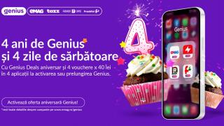 Genius face cinste la aniversare: 160 lei în vouchere pentru un abonament anual de 99 lei