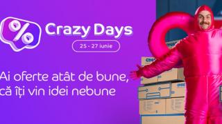 A început Crazy Days pe eMAG! Ce îți cumperi la reducere în perioada 25-27 iunie, de la televizoare pentru finala EURO 2024 și smartphone-uri de vacanță