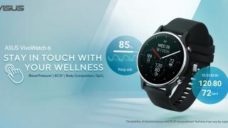 ASUS VivoWatch 6: Monitorizare avansată a sănătății; GPS și autonomie de două săptămâni