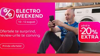 Electro Weekend by eMAG îți aduce până la 20% extra-discount la smartphone-uri, gadget-uri, televizoare de top, electrocasnice mari și mici; Ce avem în ofertă?