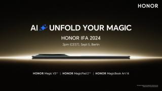 Honor va organiza un eveniment AI pe 5 septembrie la IFA: Magic V3, MagicPad 2 și MagicBook Art 14 sunt câteva dintre noutăți