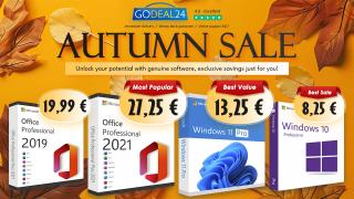 Start oferte de toamnă pe GoDeal24! Licențe Windows și Office sau bundle-uri acum cu extra reducere