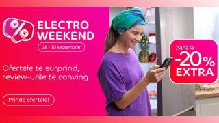 Oferte Electro Weekend by eMAG în perioada 28-30 septembrie: Smart TV-uri, telefoane, gadget-uri și electrocasnice cu până la 20% extra-discount; Ce avem în ofertă?