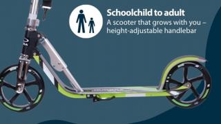 E LUNI e AMAZON: trotineta HUDORA BigWheel 205 – ideală pentru copii și adulți, pliabilă și ajustabilă
