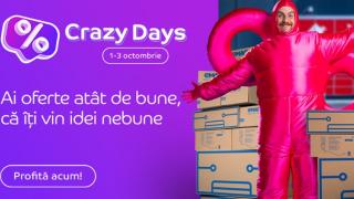 Crazy Days la eMAG: Trei zile de reduceri surpriză! Iată ce poți cumpăra între 1-3 octombrie