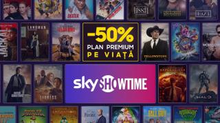 50% reducere pe viață la noul abonament Premium de la SkyShowtime! Ofertă valabilă în perioada 29 octombrie - 9 decembrie