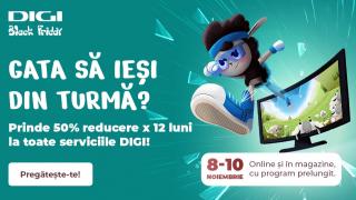 DIGI îți oferă 50% reducere la toate serviciile timp de 12 luni; Ce alte oferte de Black Friday avem?