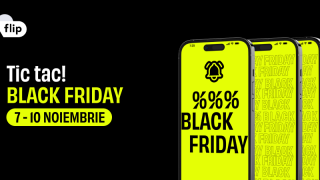 Black Friday pe Flip.ro începe mâine dimineață cu reduceri de până la 1000 de lei la iPhone-uri, gadget-uri și laptop-uri