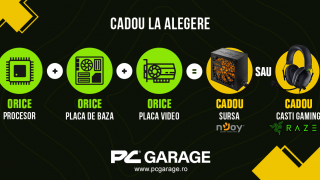 PC Garage oferă bonusuri pentru pasionații de gaming: căști Razer sau sursă nJoy cadou