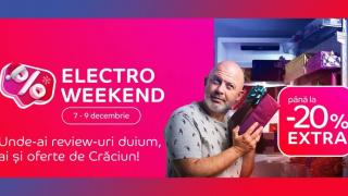 Start Electro Weekend la eMAG! Smartphone-uri, gadget-uri, televizoare, electrocasnice mari și mici acum cu până la 20% extra-discount; Ce avem în ofertă?