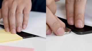 Talia lui OPPO Find N5 / OnePlus Open 2 comparată folosind monede, cărți de identitate, sticky notes; Sub 4 mm?