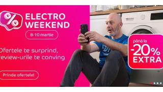 Primăvara vine cu EXTRA REDUCERI pe eMAG! Promoții cu până la 20% extra în campania Electro Weekend (8-10 martie)