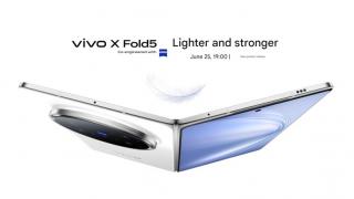 vivo X Fold5 sosește pe 25 iunie, un nou pliabil tip carte foarte subțire și chiar mai ușor decât X Fold3 care deține recordul la acest capitol
