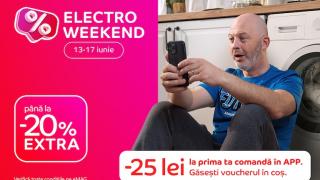 Electro Weekend de vară! Avem 5 zile cu până la 20% extra reducere pe eMAG și bonus la prima comandă în aplicație