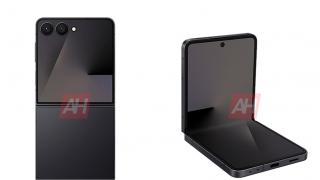 Samsung Galaxy Z Flip7 are o nuanță Jet Black și îl vedem în randări credibile, cu ecran mare la exterior