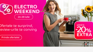 Ultima ediție Electro Weekend din luna iulie este aici, cu reduceri extra de până la 20%! Smartwatch-uri, televizoare și smartphone-uri în ofertă!