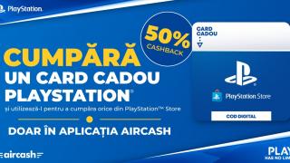 [UPDATE – Oferta s-a încheiat] Cashback generos pentru gameri: Aircash oferă 50% înapoi la cardurile cadou PlayStation