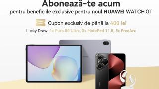 Lansarea ceasurilor HUAWEI Watch GT 6 este sărbătorită cu premii și cupoane pe HUAWEI Store; Ce îți aduce abonarea la newsletter?