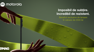 eMAG are exclusivitate pentru noul Motorola de 5,99 mm; beneficii în valoare de 2500 lei pentru cei înscriși