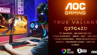 AOC tocmai a lansat un monitor de gaming OLED 280 Hz sub 2500 lei; Ce poate AOC GAMING Q27G4ZD?