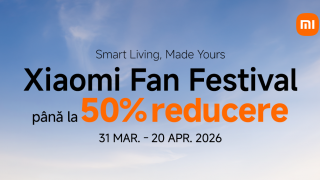 Xiaomi Fan Festival 2026 are loc în perioada 31 martie - 30 aprilie, cu reduceri flash de până la 50% în fiecare zi