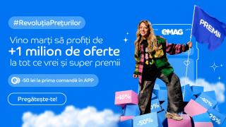 Revoluția Prețurilor revine la eMAG; iPhone 17 Pro Max și sute de carduri cadou se află printre premiile campaniei