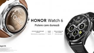 HONOR Watch 6 gata de lansare în România: Smartwatch cu autonomie de până la 35 de zile și 122 de moduri sport