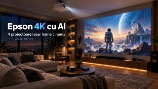 Epson lansează în Europa patru proiectoare laser 4K pentru home cinema – EH-LS5000, LS6000, LS7000 și LS7500 folosesc procesare AI pentru optimizarea imaginii