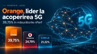 Orange ajunge la aproape 40% acoperire 5G în măsurătorile nPerf, peste Vodafone și DIGI