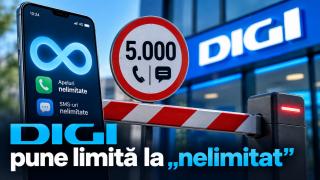 DIGI pune limită la „nelimitat”: după 5.000 de apeluri sau SMS-uri, serviciul poate fi suspendat
