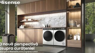 Hisense lansează Infinite Series 5: Mașini de spălat și uscătoare inteligente, cu AI și modele 2-în-1 cu pompă de căldură